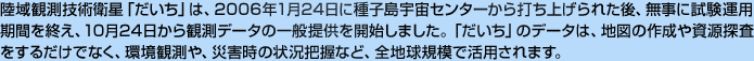 ϑZpquv́A2006N124ɎqFZ^[łグꂽAɎ^pԂIA1024ϑf[^̈ʒ񋟂Jn܂Buṽf[^́An}̍쐬⎑T邾łȂAϑAЊQ̏󋵔cȂǁASnK͂Ŋp܂B