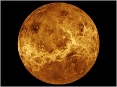 アメリカの「マジェラン」が撮影した金星(提供:NASA/JPL)