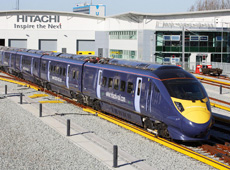 英国から受注を受けたアルミ合金製の高速鉄道車両「Class395」(提供:日立製作所)