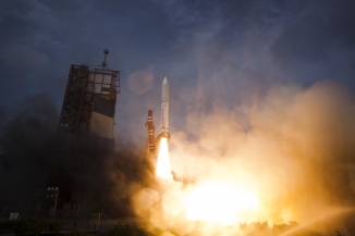 イプシロンロケット試験機の打ち上げ