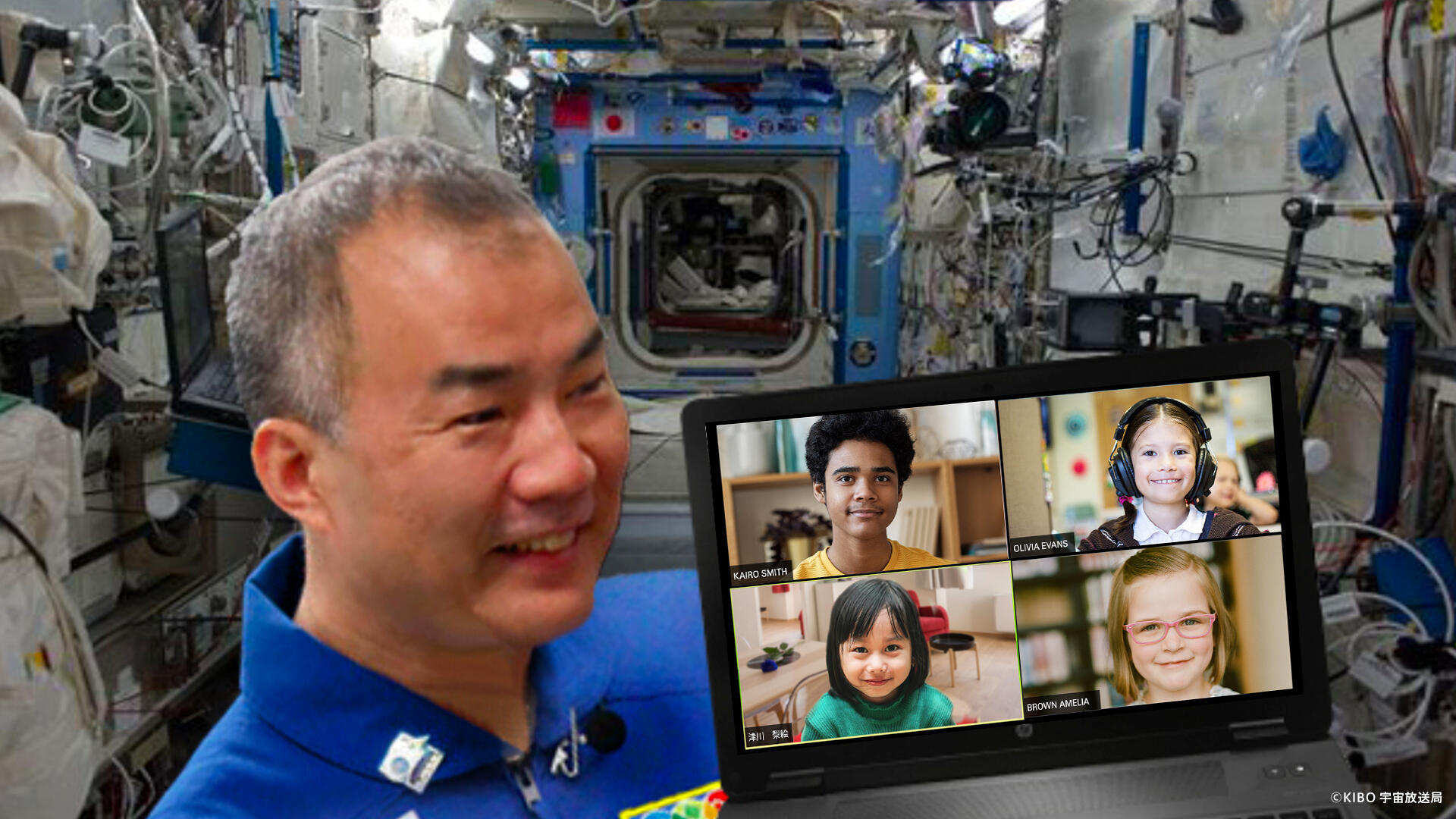 野口宇宙飛行士とのリアルタイム双方向交信のイメージ