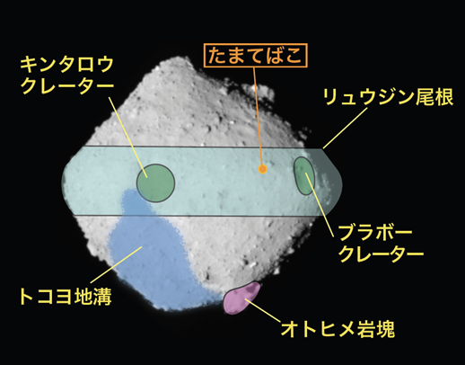 図3　第1回タッチダウン地点（愛称「たまてばこ」）（クレジット：JAXA）
