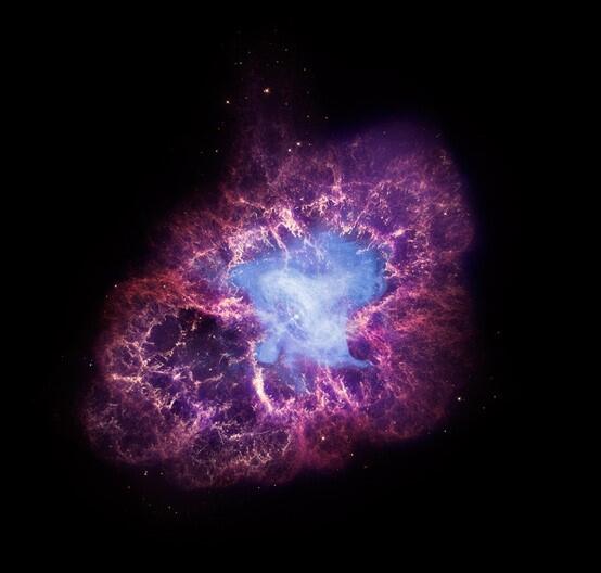 図1 かに星雲とかにパルサーの多波長合成イメージ(提供:NASA)