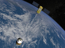 JAXAが研究する除去衛星のイメージ