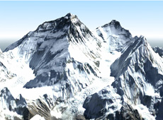 デジタル3D地図の一例（エベレスト）