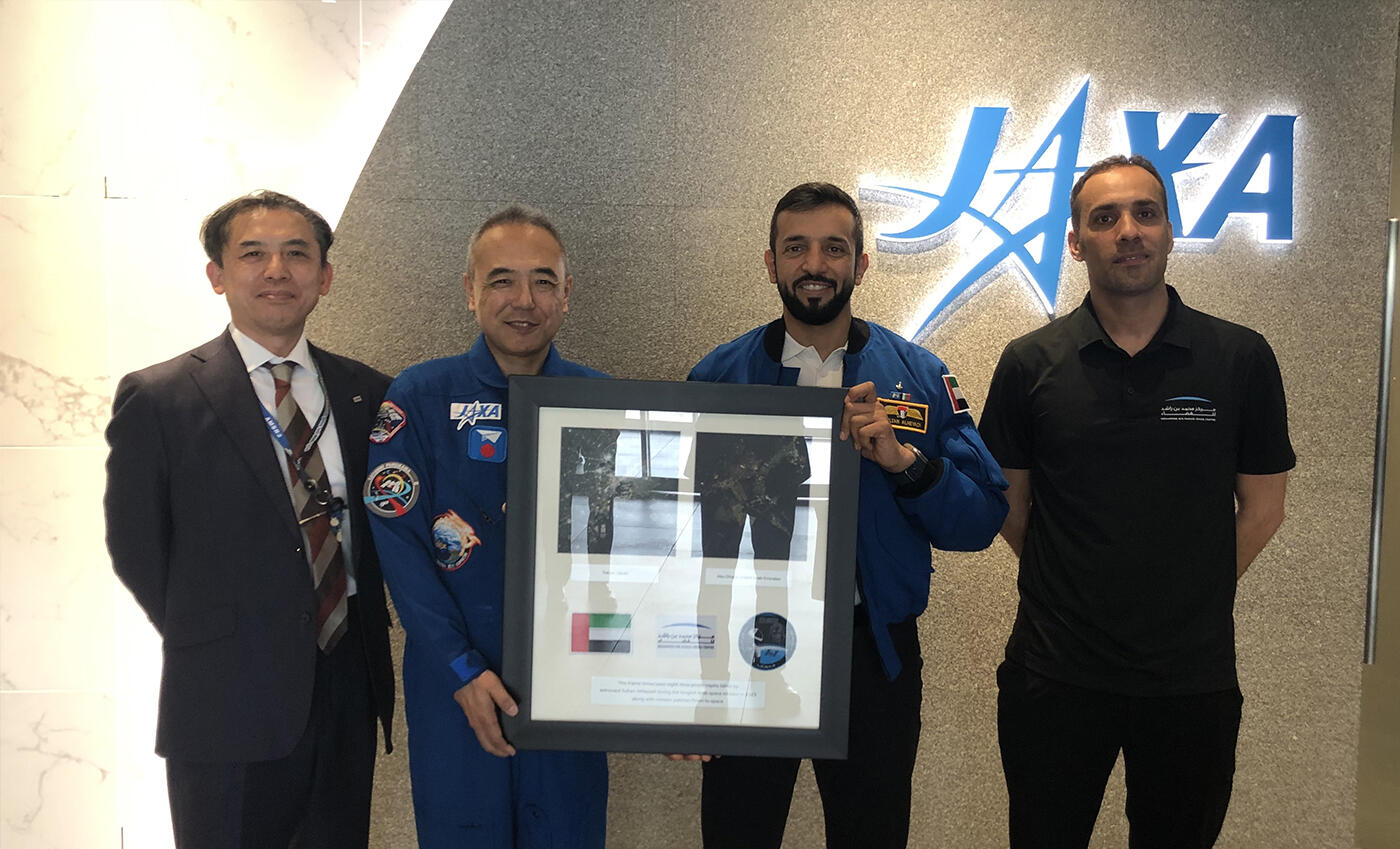 アラブ首長国連邦(UAE)スルタン・アル・ネヤディ青年大臣・宇宙飛行士、ムハンマド・ビン・ラシード宇宙センター(MBRSC)サレム・アルマリ長官 / 筑波宇宙センター