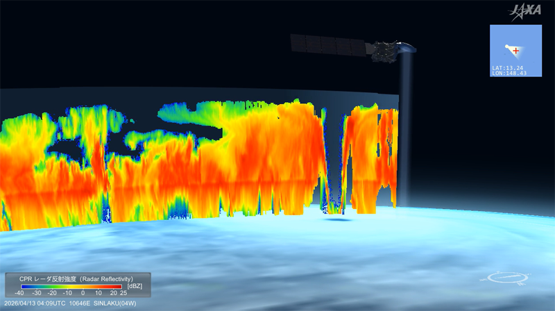 はくりゅうが観測した台風４号